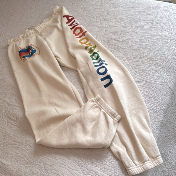 Aviator Nation Mill Valley, CA sweatpants Vintage white Size L - Picture 1 of 16